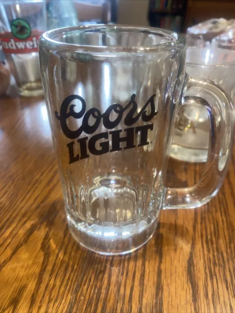 Coors Light Clear Glass Beer Mug, 5 5/8"