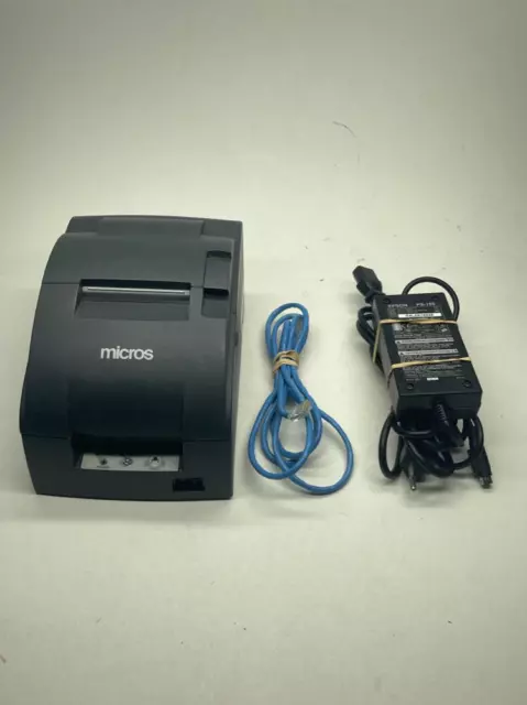 Epson TM-U220B M188B POS Dot Matrix Receipt Printer Ethernet Network W/ Pwr Sply