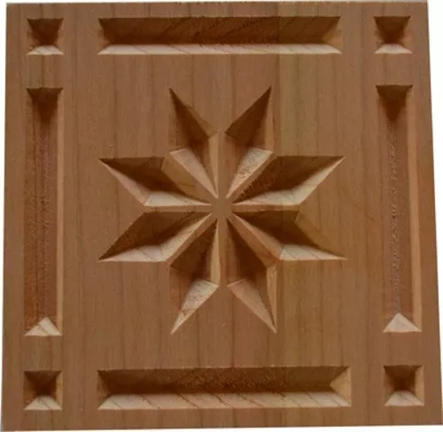Solid Cherry Wood Rosette Corner Blocks Great for RVs and Home Trim Decor Nice!!