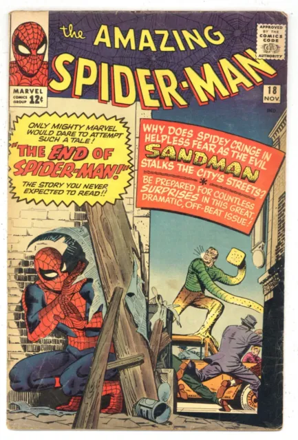 Amazing Spider-Man 18 VG- Sandman! 1st Ned Leeds (Hobgoblin)! 1964 Marvel R031