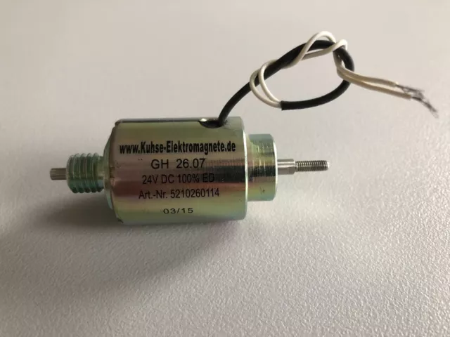 Elektromagnet KUHSE GH 26.07 - 24VDC Hubmagnet ziehend und drückend, Zugmagnet