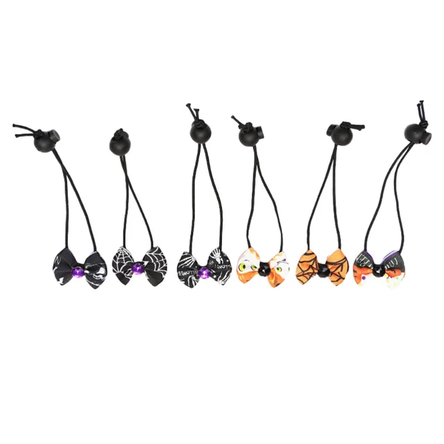 6 Piezas Cuello de Arco Lazo Halloween Collar Perro Corbatas