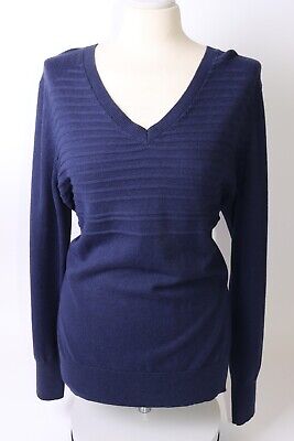 Callaway Donna Lavorato a Maglia Donegal Golf Maglione-XL-Blu Scuro 