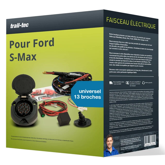 Faisceau universel 13 broches pour FORD S-Max, type WA6 trail-tec VOITURE NEUF