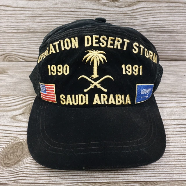 OPERATION DESERT STORM Saudi Arabia Black Mesh Snapback Baseball Hat