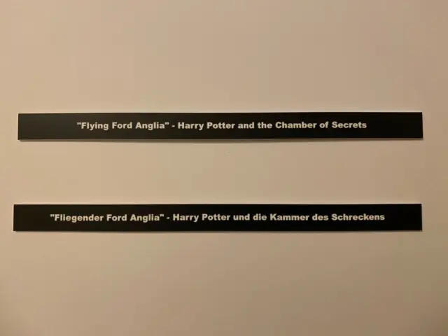 2 Schilder Ford Anglia "Harry Potter" geprägt & selbstklebend für 1:18 Vitrine