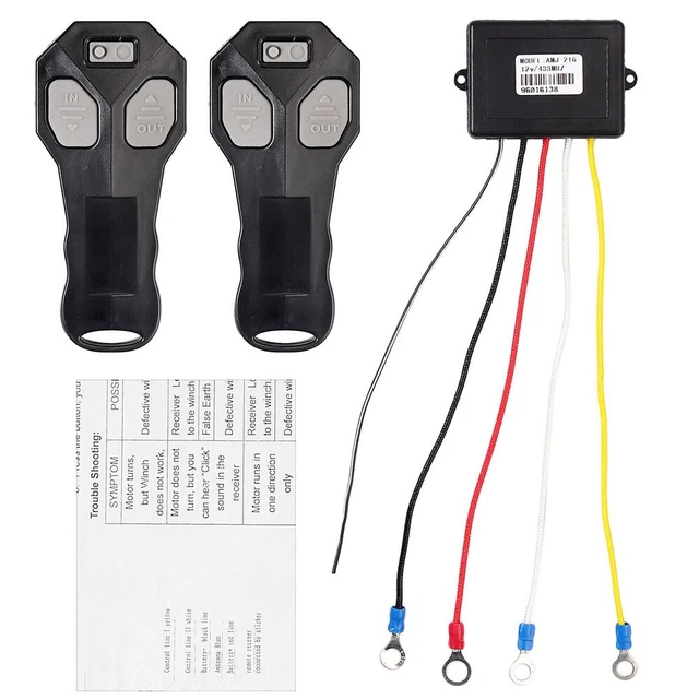 Kit controller telecomando verricello wireless 12 V con ricevitore due Fe