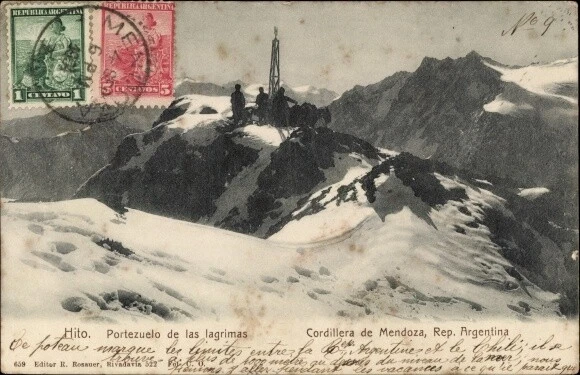 Ak Mendoza Argentinien, Hito, Portezuelo de la lagrimas - 3887718