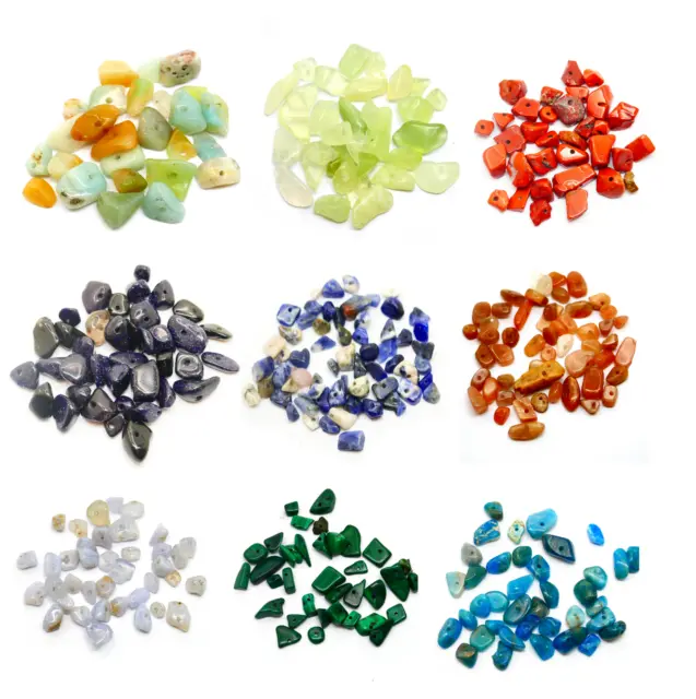 Natural Gemstone Chips Beads - Various Colours Types - Healing Stones Jewellery