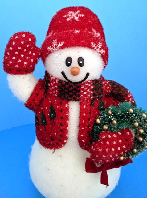 2002 Avon Fiber Optic 15" Christmas Snowman Color Changing Tested/Works.   VIDEO