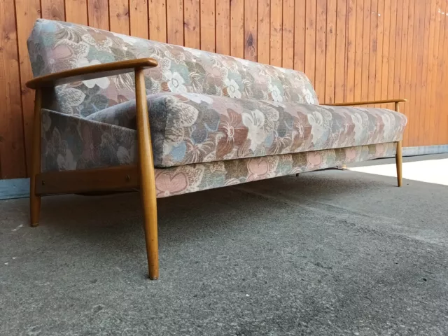 Designer Sofa Vintage 3er Couch 60s Sofabett Danish Daybed Mid Century 60er