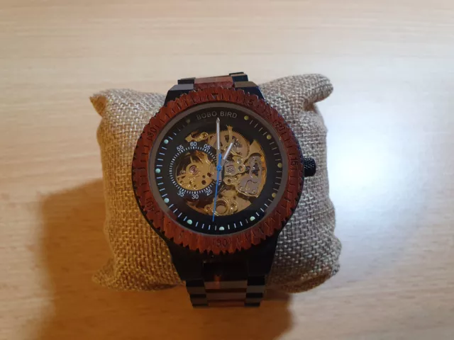 BOBO BIRD Holz Automatikuhr Mechanische ARMBANDUHR Holzuhr Neu