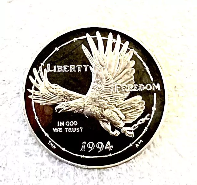 1994 P Prisoner of War Museum 90% Silver Dollar Proof
