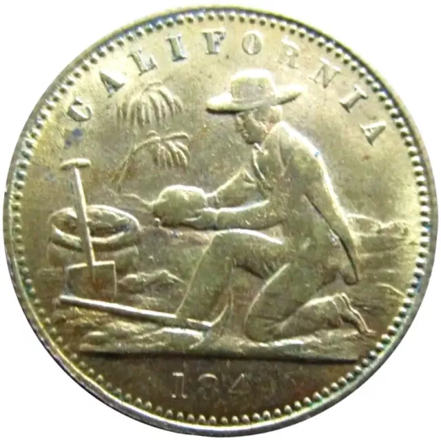 (1849) Liberty 1849 1/Cal 1849kpb (R-2) California Counter Token