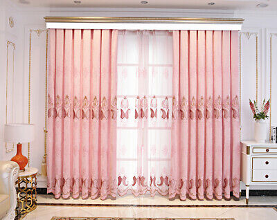 double layer curtain customized embroidered velvet light shading blackout lining