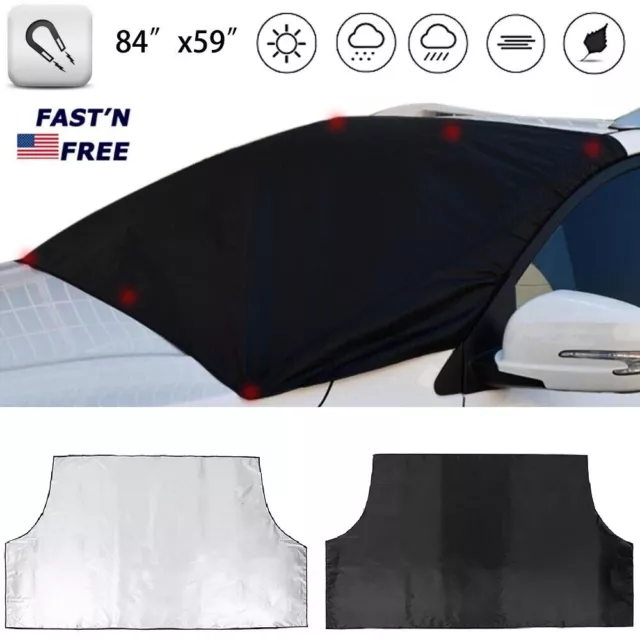 Magnet Tarp Car Windshield Snow Protect Cover Ice Frost Sun Shield Protector USA