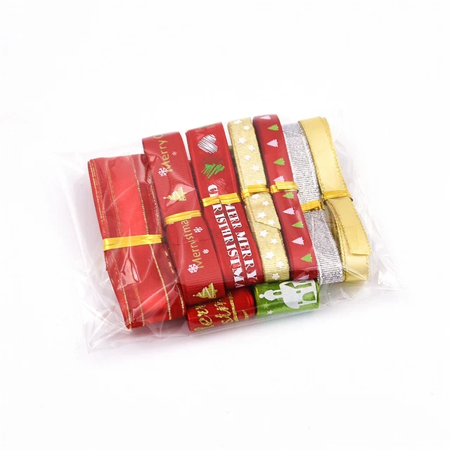 3 Sets Bänder Weihnachten Band Wired Frohe Weihnachten Band 6