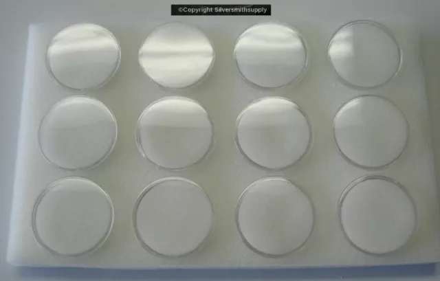 12 Gem jars white foam Inserts display Your gem stones NEW LARGER SIZE JD036