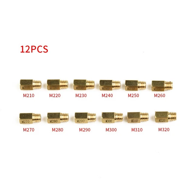 12x Carburetor Main Jet Kit Set For Mikuni VM TM TMX #210 -#320  Flat Slide