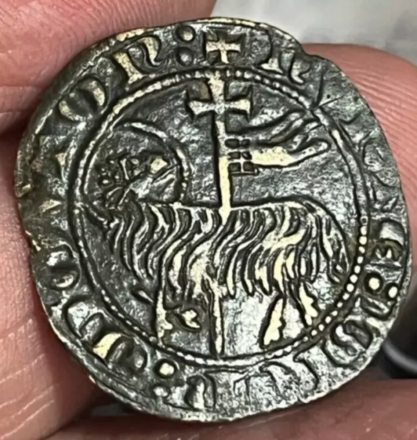 Cincin19,Bonito JETON o MONEDA?,AGNUS DEI a Identificar pesa 2,35gr mide 26mm