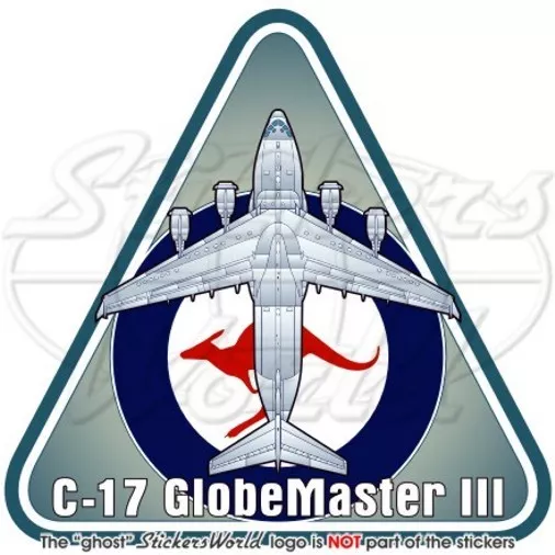 Boeing C-17 GLOBEMASTER III Australien  Armée de l'Air 95mm Vinyle Autocollant