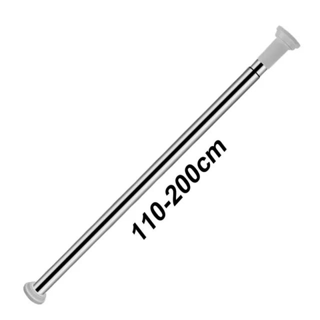Asta telescopica in acciaio inox divisorio 110-200 cm barra di bloccaggio senza foratura