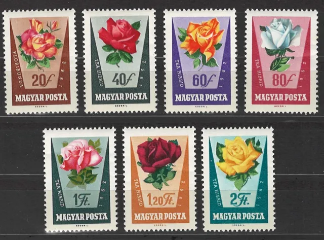 Ungarn, Rosen, 1965, postfr., MiNr 1856A-1862A Sa