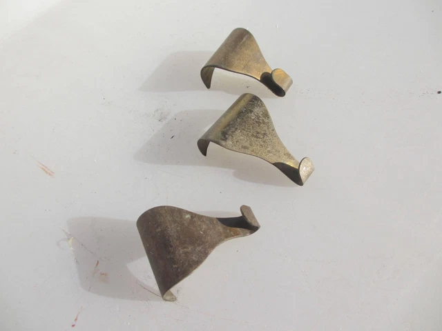 Vintage Brass Picture Rail Hook Moulding Hanging Antique Hooks Hangers Old x3 4