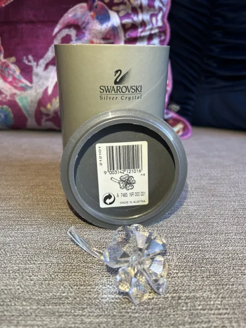 Swarovski Crystal Four Leaf Clover Ornament - Good Luck - Boxed - Swan Stamped