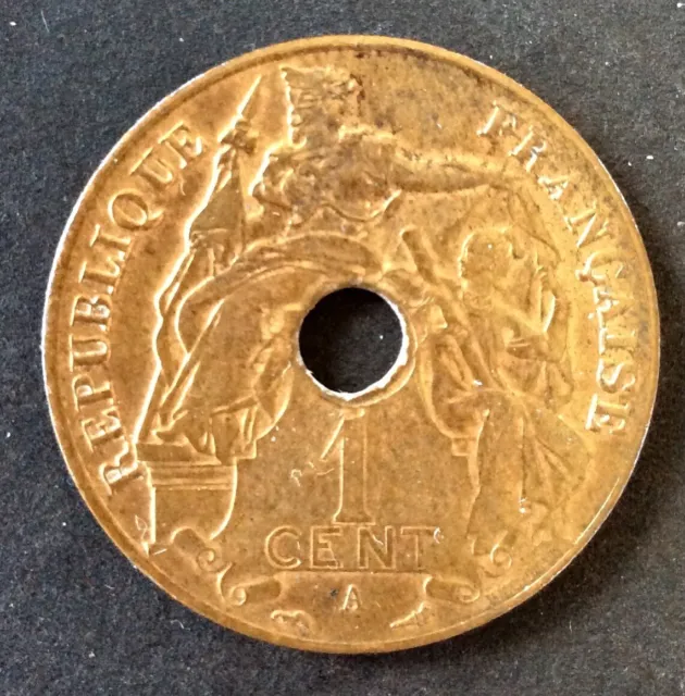 France - Indochine - French Indochina - Très Joli 1 Cent 1921