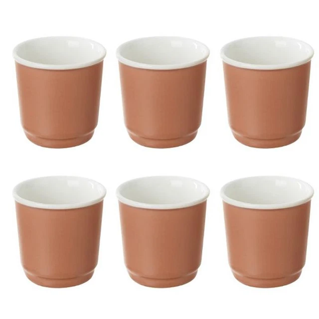 Lot de 6 Tasses à Café "Nature" 9cl Terracotta