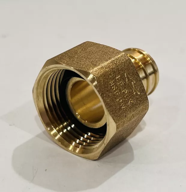 10-Piece PEX Brass Female Swivel Adapter 3/4” X 3/4” FNPT Lead Free