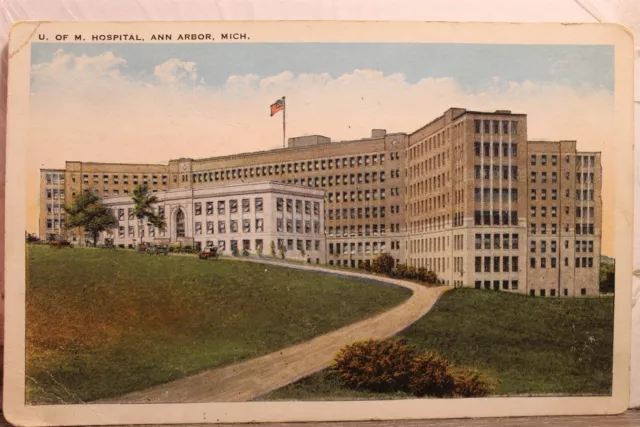 Michigan MI Ann Arbor University Hospital Postcard Old Vintage Card View Post PC