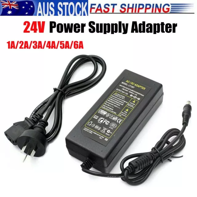 DC 24V 1/2/3/4/5/6A Transformers Power Supply Adapter Charging For LED Strip