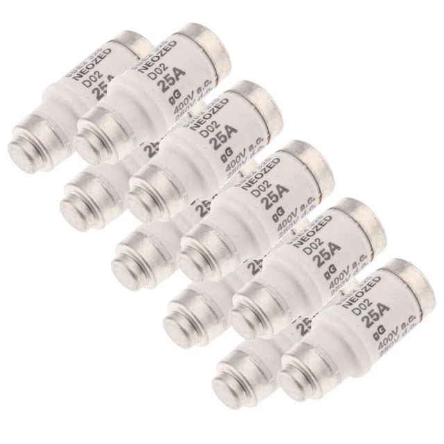10x Siemens Neozed Fusible D02 25A 400V