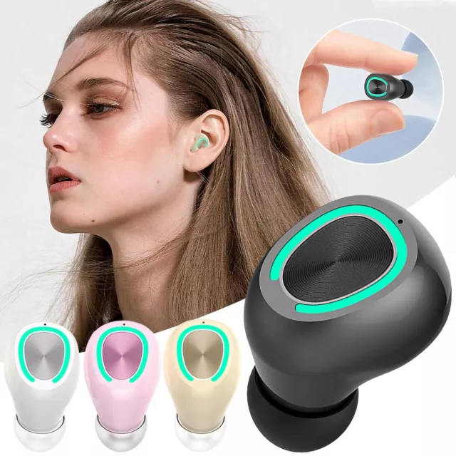 Mini Wireless Bluetooth Ohrhörer In-Ear Sport mit Mikro Freisprech-Headset Spiel