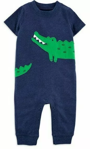 Carters Child of Mine Boys One Piece Romper  Blue &Green 0-3/ 3-6/ 18 Months
