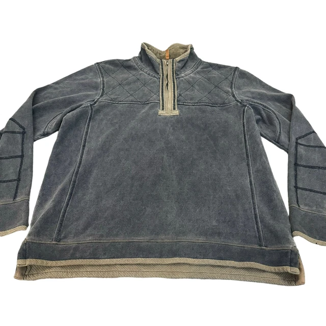 FAT FACE AIRLIE Jumper Quarter Zip Heavy Cotton Sweatshirt Pullover