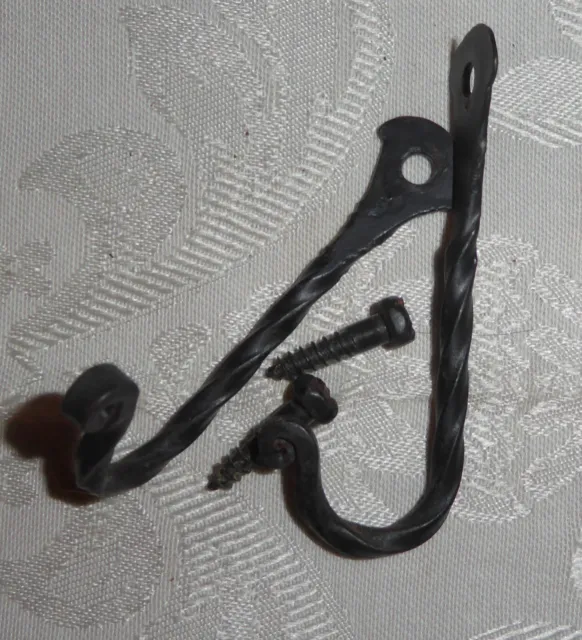 Lot of 2 Hand Forged Coat Hooks 3
