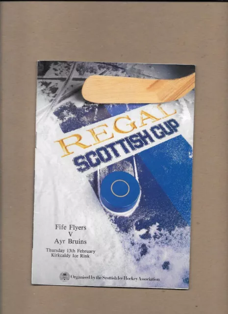 Fife Flyers v Ayr Bruins Programme  13th February 1986  **MINT**