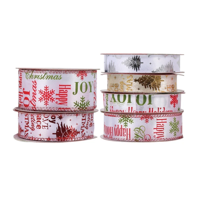 6 Rolls Plaid Ribbons Crafts S Christmas Webbing Ribbon Hair Bows Bow Tie
