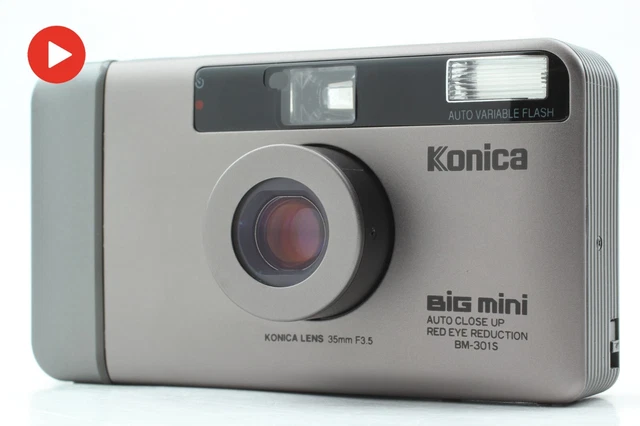 [Near MINT][LCD Works!]Konica BIG mini BM-301 S 35mm Film Camera From Japan