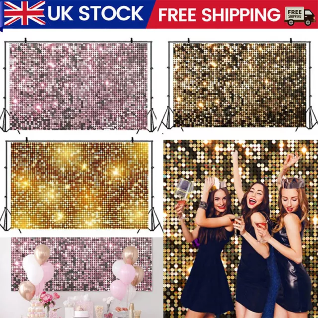 Glitter Sequins Party Photography Golden Background Cloth Studio Photo Backdrop