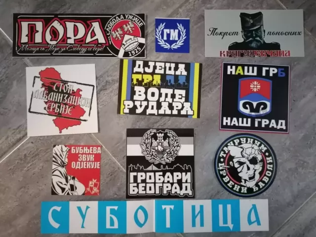 Radnički Kragujevac Red Devils 14 x Serbian Ultras Stickers