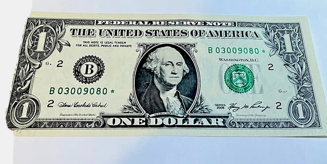 $1 2006  FEDERAL RESERVE STAR Note New York NY
