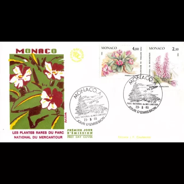 FDC - Les Plantes Rares du Parc du Mercantour (3 env), oblit PJ 23/5/85