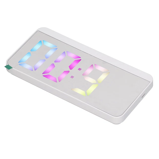 Réveil Numérique LED Grand écran 6,7 Pouces - Alarme Avec Snooze, Température, Luminosité Réglable, USB-C