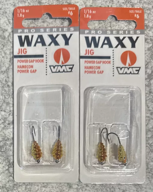 2 packs VMC Waxy Ice Fishing Jig 2-pack 1/16  Mayfly DISCONTINUED