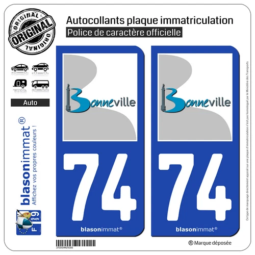 Autocollant Plaque Immatriculation Département 26 Drôme - Format Officiel 4,5x9,8 Cm - Résiste Aux Lavages Et UV - Lot De 2