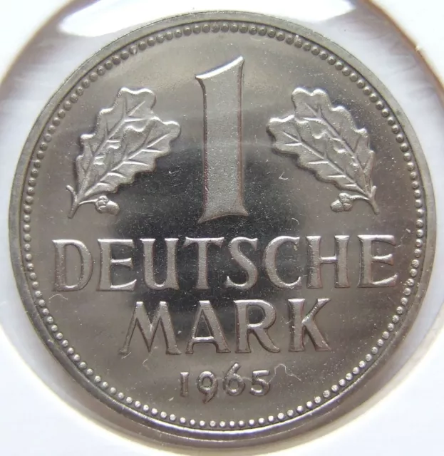 Münze Bundesrepublik Deutschland 1 Deutsche Mark 1965 G in Polierte Platte